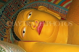 SRI LANKA, Kandy area, Asgiriya Monastery, large reclining Buddha in image house, closeup, SLK3196JPL