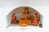 SRI LANKA, Kandy area, Degaldoruwa Cave Temple, Buddha statues, upper terrace, SLK5785JPL