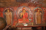 SRI LANKA, Kandy area, Degaldoruwa Cave Temple, Shrine Room, Buddha statues, SLK5777JPL