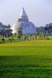 SRI LANKA, Kataragama, religious site, Kiri Vehera (milk dagoba), and rice fields, SLK983JPL