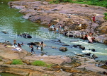 SRI LANKA, Kithulgala, river scene, people bathing and washing clothes, SLK2070JPL 4000