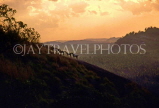 SRI LANKA, Kurunegala, goats on Elephant Rock, dusk view, SLK358JPL