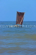 SRI LANKA, Negombo, catamaran with sail (traditional fishing boat) at sea, SLK5954JPL