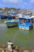 SRI LANKA, Negombo, fishing boats, and lone fisherman in Negombo Lagoon, SLK6080JPL