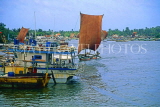 SRI LANKA, Negombo, fishing boats in Lagoon, SLK1727JPL
