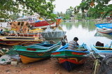 SRI LANKA, Negombo, fishing boats in Negombo Lagoon, SLK2634JPL