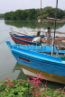 SRI LANKA, Negombo, fishing boats in Negombo Lagoon, SLK2638JPL