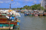 SRI LANKA, Negombo, fishing boats in Negombo Lagoon, SLK6086JPL