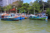 SRI LANKA, Negombo, fishing boats in Negombo Lagoon, SLK6089JPL
