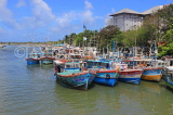 SRI LANKA, Negombo, fishing boats in Negombo Lagoon, SLK6096JPL
