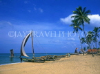 SRI LANKA, Negombo, fishing village, catamarans (traditional fishing boats), SLK271JPL