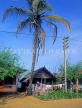 SRI LANKA, Negombo, fishing village house, thatched roof (coconut branches), SLK1593JPL
