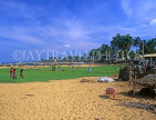SRI LANKA, Negombo, fishing village scene, children playing cricket, SLK1557JPL