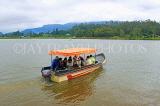 SRI LANKA, Nuwara Eliya, Gregory Lake, pleasure boat on lake cruise, SLK4407JPL