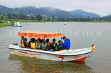 SRI LANKA, Nuwara Eliya, Gregory Lake, pleasure boat on lake cruise, SLK4417JPL