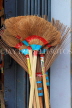 SRI LANKA, Pussellawa, town centre, brooms for sale, brush made from coconut husk, SLK4221JPL