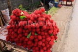 SRI LANKA, Rambutan fruit stall, along Kandy Road, SLK2465JPL
