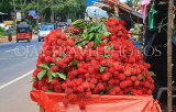 SRI LANKA, Rambutan fruit stall, along Kandy Road, SLK2468JPL