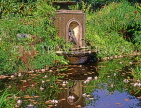 SRI LANKA, South Coast, BRIEF gardens, pond and fountain, SLK1553JPL