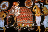 SRI LANKA, crafts, Batik cloth, Kandy Elephant processesion design, SLK178JPL