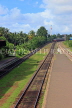 SRI LANKA, railway, tracks and train approaching, SLK5917JPL