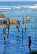 SRI LANKA, south coast, Ahangama area, Stilt Fishermen, SLK2113JPL