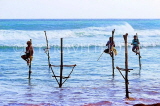 SRI LANKA, south coast, Ahangama area, Stilt Fishermen, SLK4759JPL