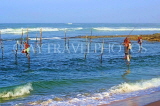 SRI LANKA, south coast, Ahangama area, Stilt Fishermen, SLK4772JPL