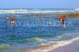 SRI LANKA, south coast, Ahangama area, Stilt Fishermen, SLK4778JPL