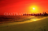 SRI LANKA, south coast, Ahangama area, beach and sunset, SLK4743JPL