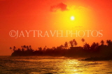 SRI LANKA, south coast, Ahangama area, coast and sunset, SLK4732JPL