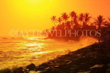SRI LANKA, south coast, Ahangama area, coast and sunset, SLK4789JPL