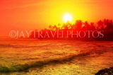 SRI LANKA, south coast, Ahangama area, coast and sunset, SLK4790JPL