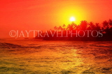 SRI LANKA, south coast, Ahangama area, coast and sunset, SLK4791JPL