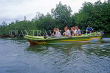 SRI LANKA, south coast, Bentota, tourists enjoying river boat trip, SLK1758JPL