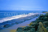 SRI LANKA, south coast, Beruwela, beach and rocks, SLK1716JPL