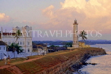 SRI LANKA, south coast, Galle, Dutch Fort ramparts and lighthouse, SLK1901JPL