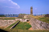 SRI LANKA, south coast, Galle, Dutch Fort ramparts and old lighthouse, SLK1900JPL