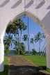 SRI LANKA, south coast, Galle, coast view through arch at Closenberg Hotel, SLK2000JPL