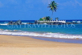 SRI LANKA, south coast, Hikkaduwa, beach and Seenigama Devale  (temple) island, SLK2152JPL