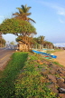 SRI LANKA, south coast, Koggala area, coastal road and beach, SLK4738JPL