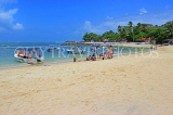 SRI LANKA, south coast, Unawatuna, beach, sea and holidaymakers, SLK4709JPL