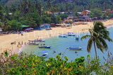 SRI LANKA, south coast, Unawatuna, coastal view, beach and boats, SLK4660JPL