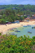 SRI LANKA, south coast, Unawatuna, coastal view, beach and boats, SLK4720JPL