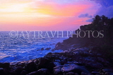 SRI LANKA, south coast, Unawatuna, coastal view, dusk view, SLK4696JPL