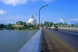 SRI LANKA, south coast, bridge leading towards Kalutara Temple,  SLK1657JPL