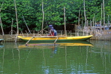 SRI LANKA, south coast, near Beruwela, river scene, fisherman in small catamaran, SLK2011JPL