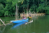 SRI LANKA, south coast, near Beruwela, river scene, fishermen in small catamarans, SLK1728JPL