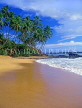 SRI LANKA, south coast, near Gintota, beach and coconut trees, SLK1951JPL