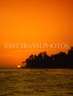 SRI LANKA, south coast, sunset over horizon (coconut trees in silhouette), SLK1556JPL